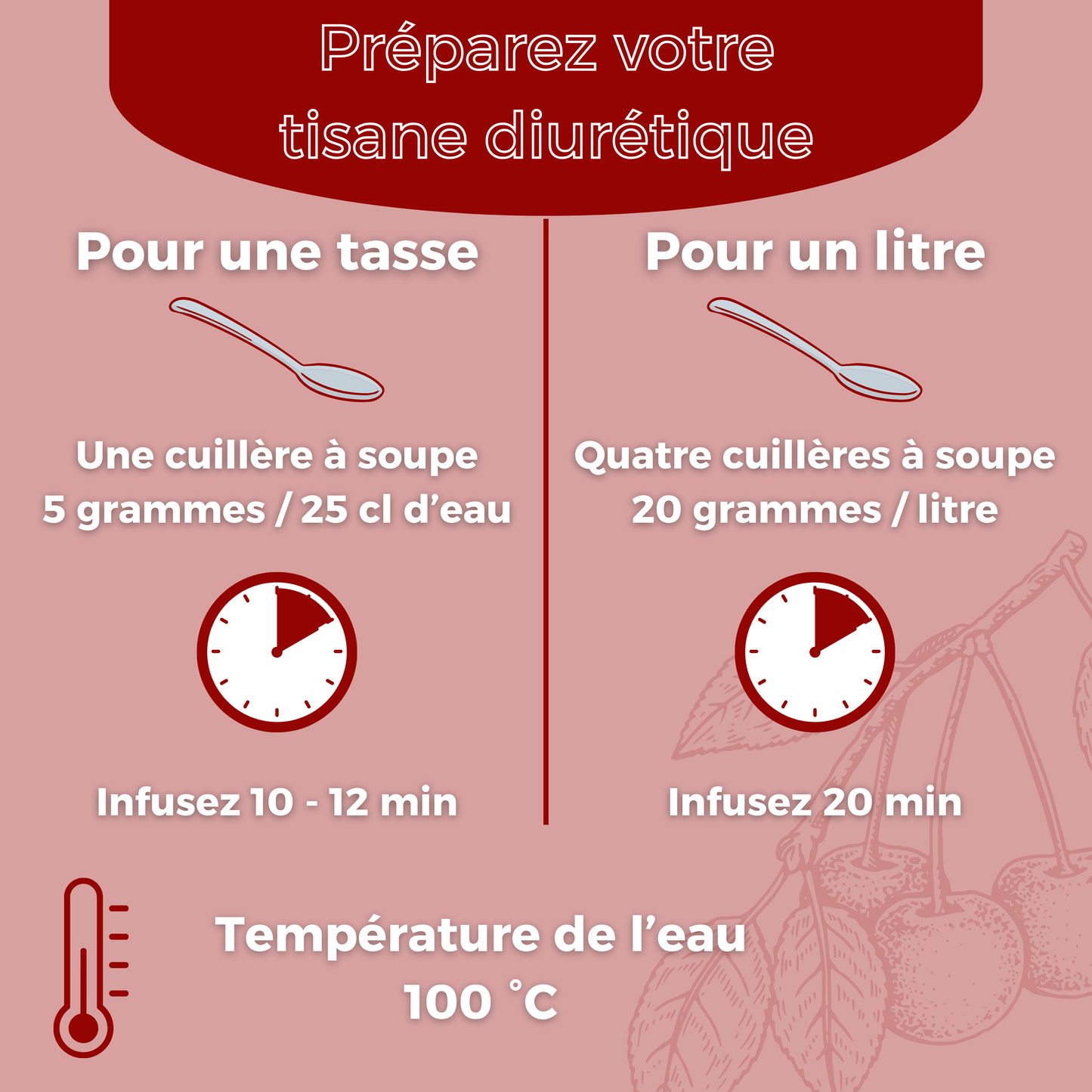 Queues de Cerises — Tisane Drainante & Détox | 100g