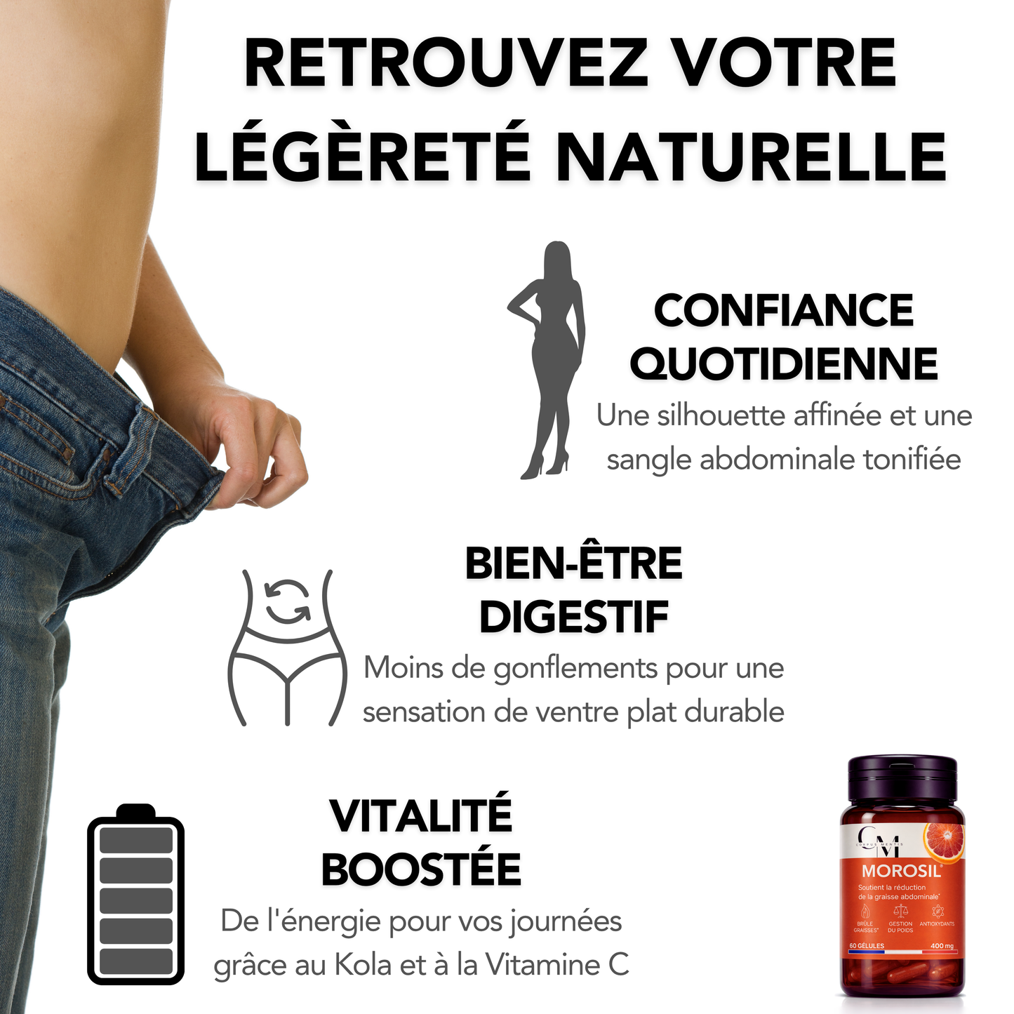 Morosil® Brûleur de Graisse | Cure Minceur Ventre Plat | 60 Gélules Vegan — Corpus Mentis