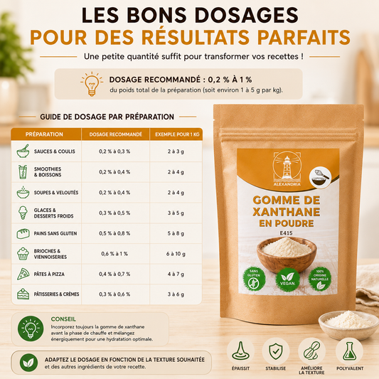 Gomme de Xanthane 100g | Épaississant Sans Gluten | Pâtisserie, Glaces & Desserts